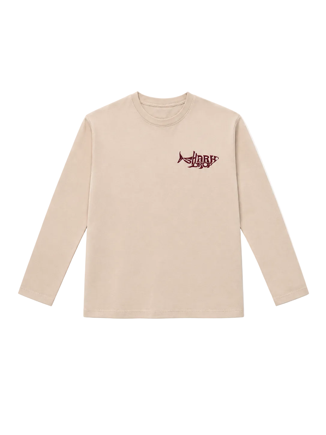 SharkDrop Longsleeve beige red/brown
