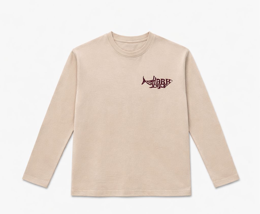 SharkDrop Longsleeve beige red/brown