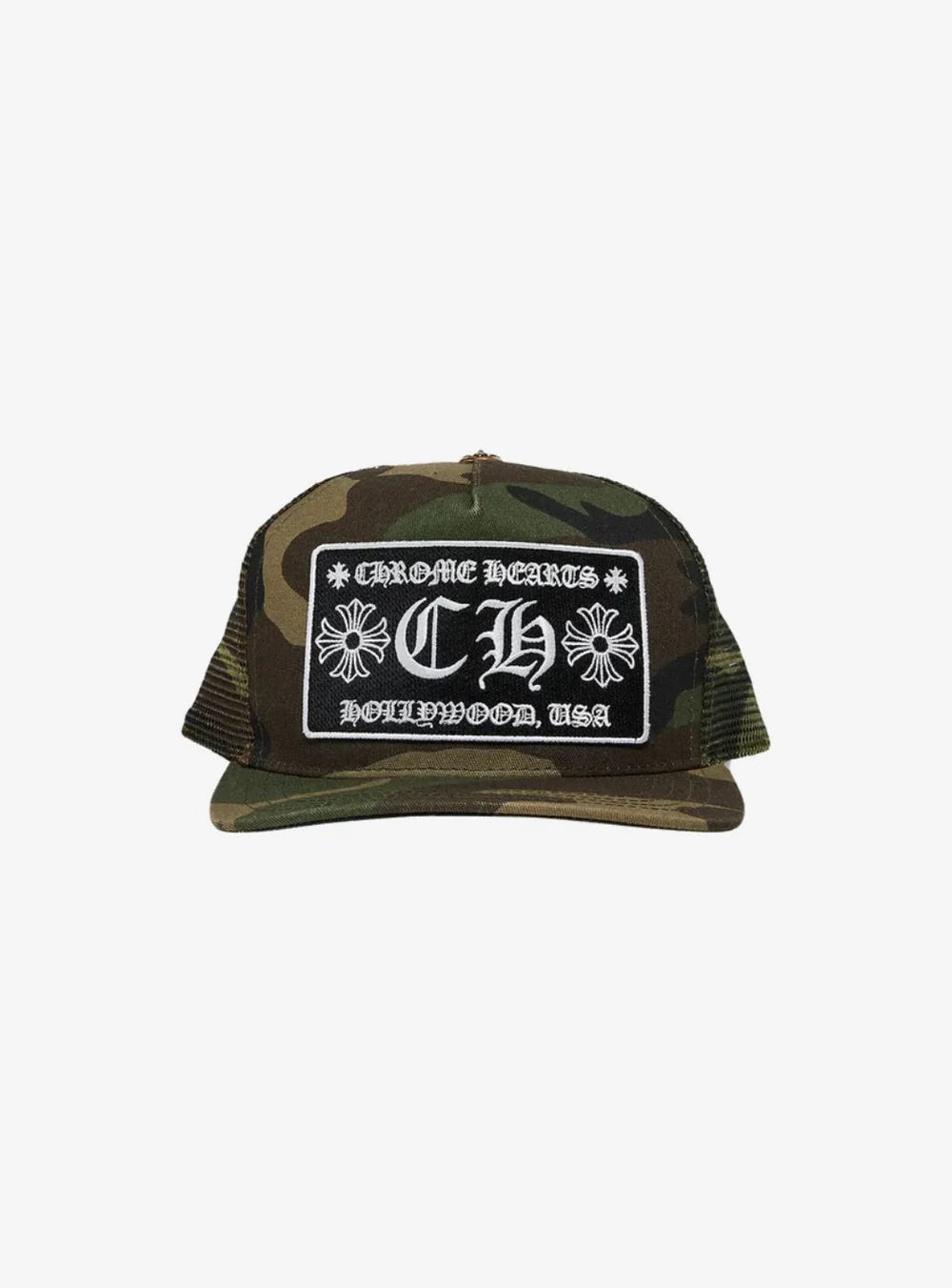 Chrome Hearts CH Hollywood Trucker Hat Camo