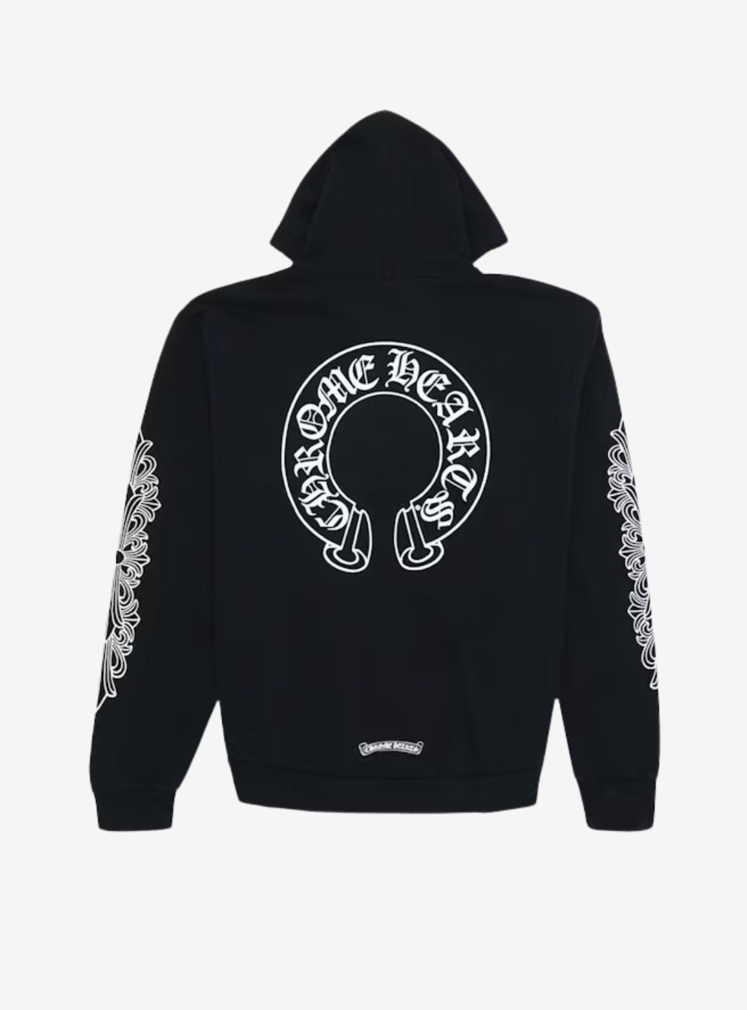 Chrome Hearts Horse Shoe Floral Hoodie Black