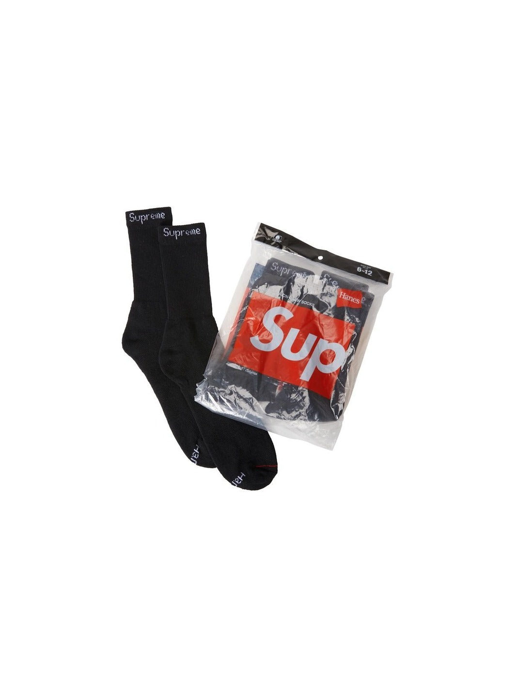 Supreme Hanes Socks (4 Pack) Black