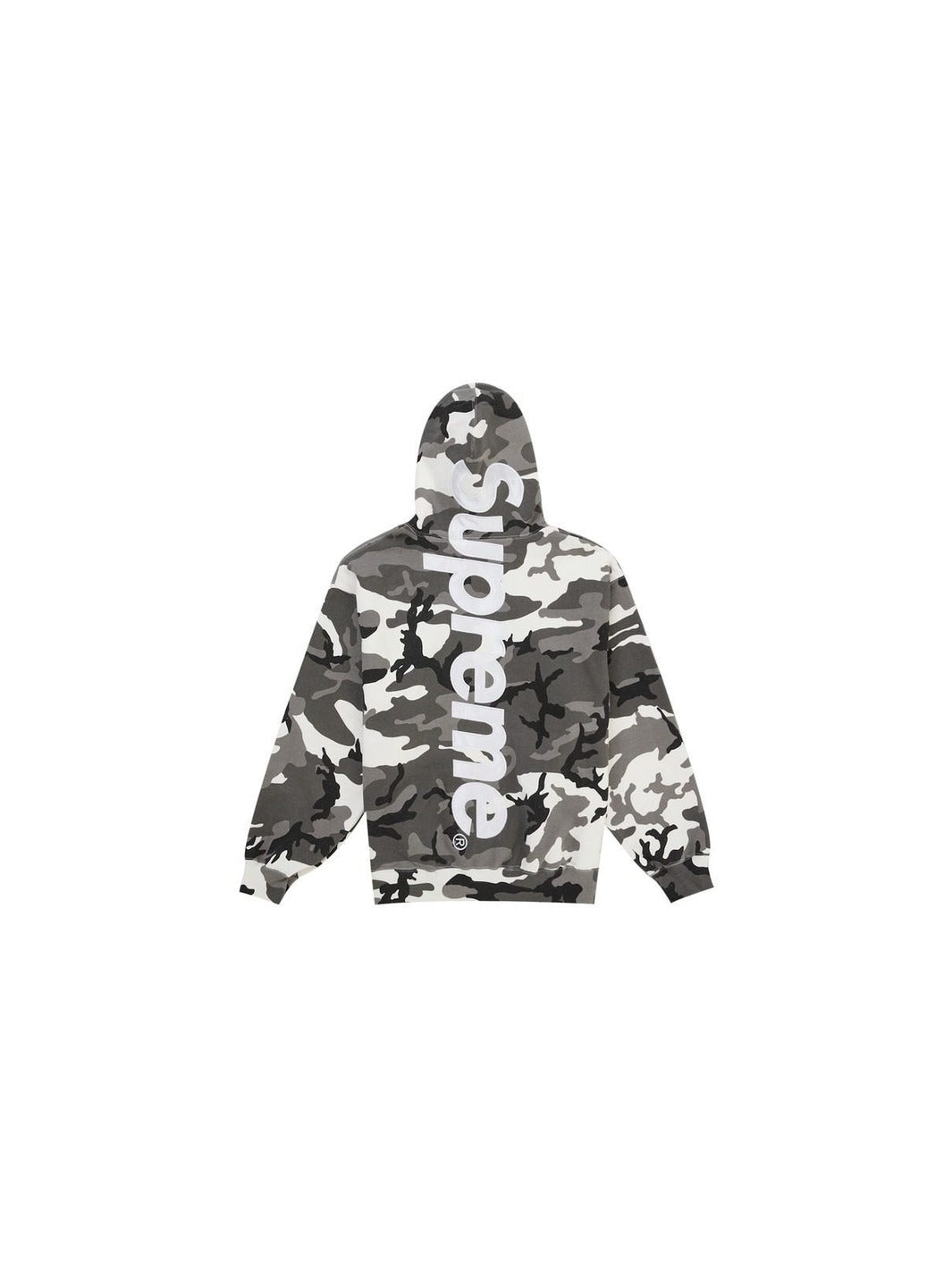 Supreme Satin Applique Hooded Sweatshirt (SS26) Snow Camo