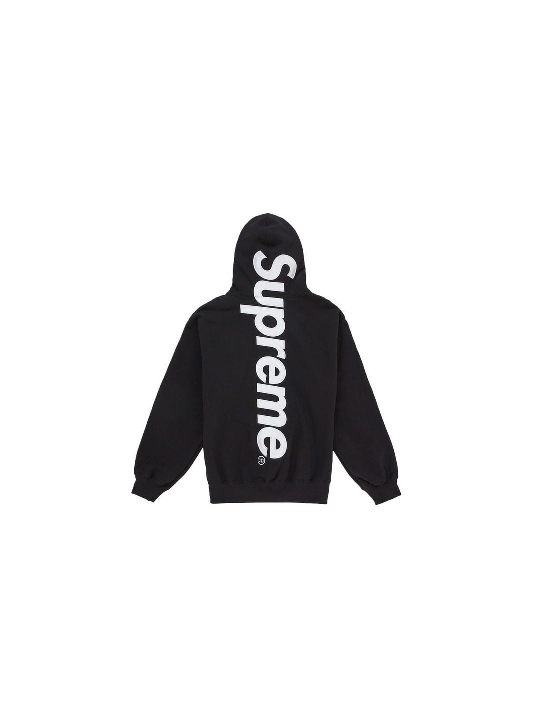 Supreme Satin Applique Hooded Sweatshirt (SS26) Black