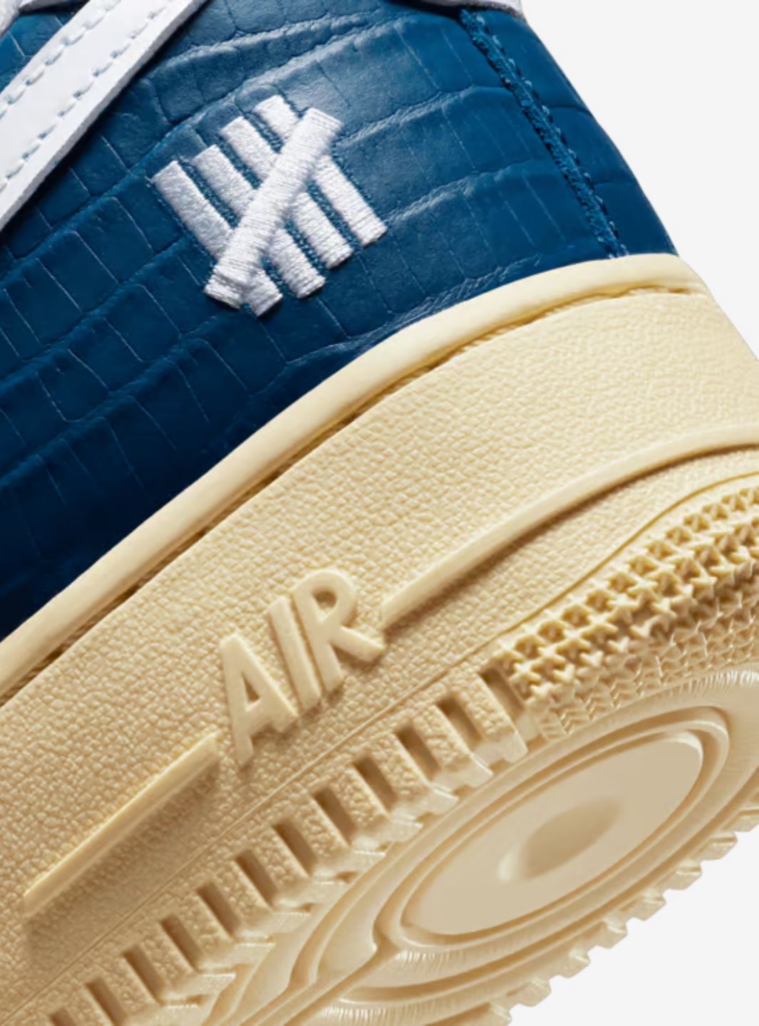 Nike Air Force 1 Low SP Undefeated 5 On It Blue Yellow Croc