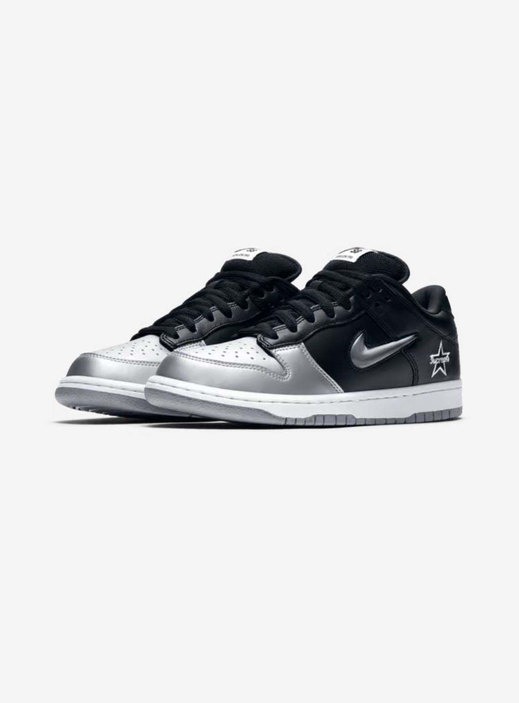 Nike SB Dunk Low Supreme Jewel Swoosh Silver