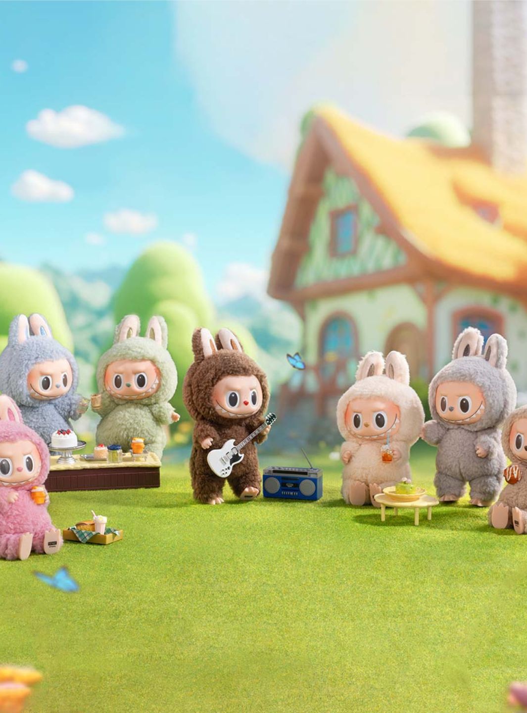 Pop Mart Labubu The Monsters Exciting Macarons Vinyl Plush Pendant (1 Blind Box)