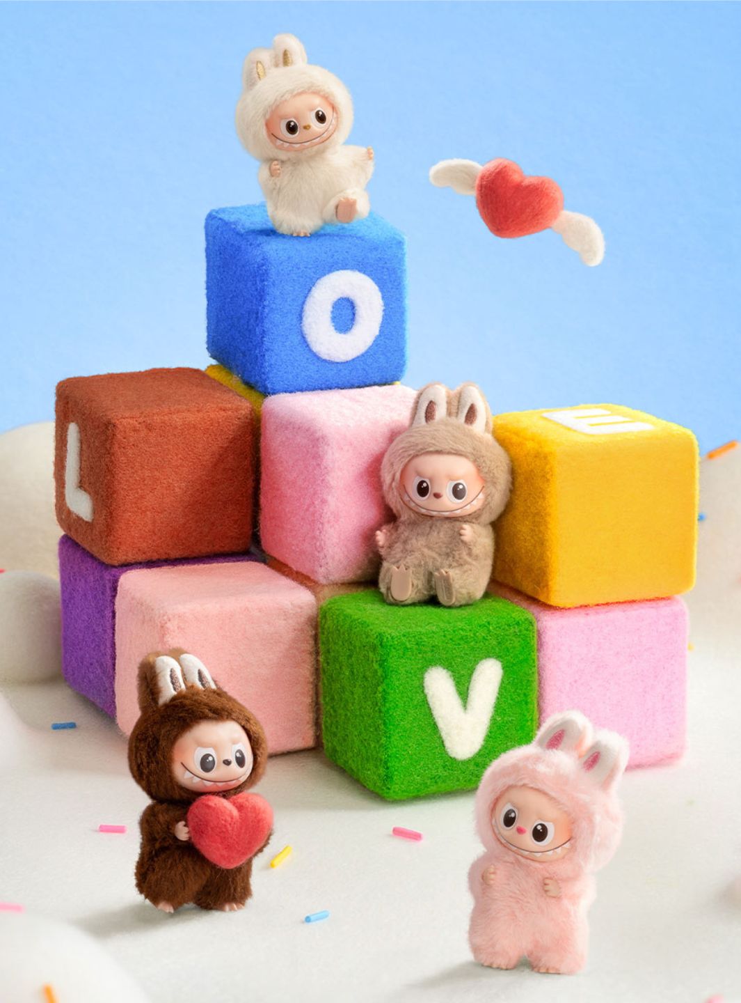 Pop Mart Labubu The Monsters Pin for Love Series Vinyl Plush Pendant (A-M) Sealed Case (14 Blind Box)