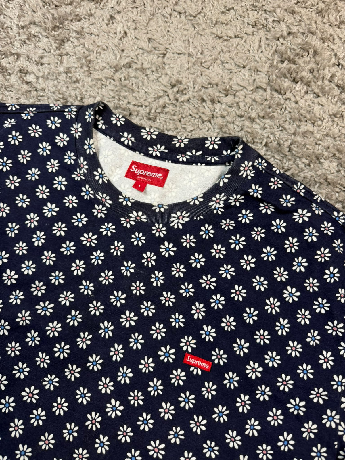 Supreme Small Box L/S Tee (FW22) Flowers L -Usata