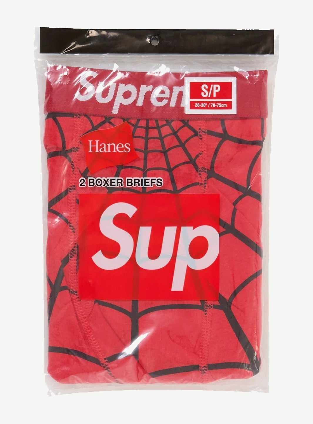 Supreme Hanes Spider-Man Boxer Briefs (2 Pack) Red