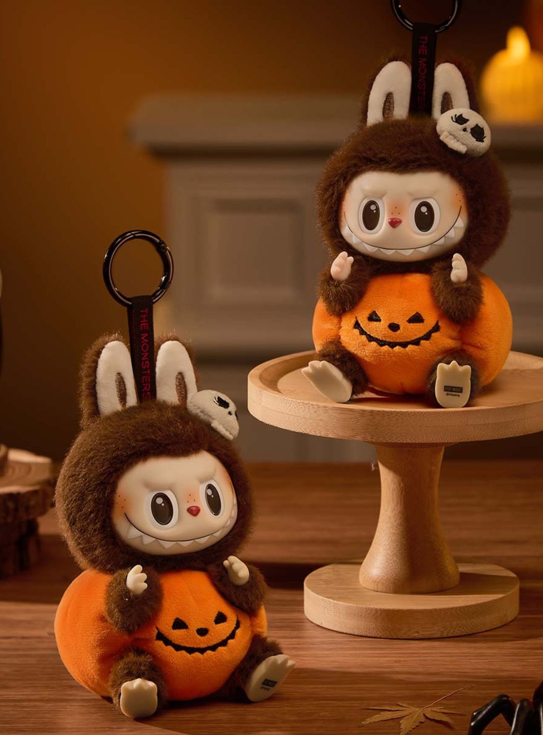 Pop Mart Labubu Happy Halloween Party Series-Sitting Pumpkin Vinyl Plush Pendant 1 of 1