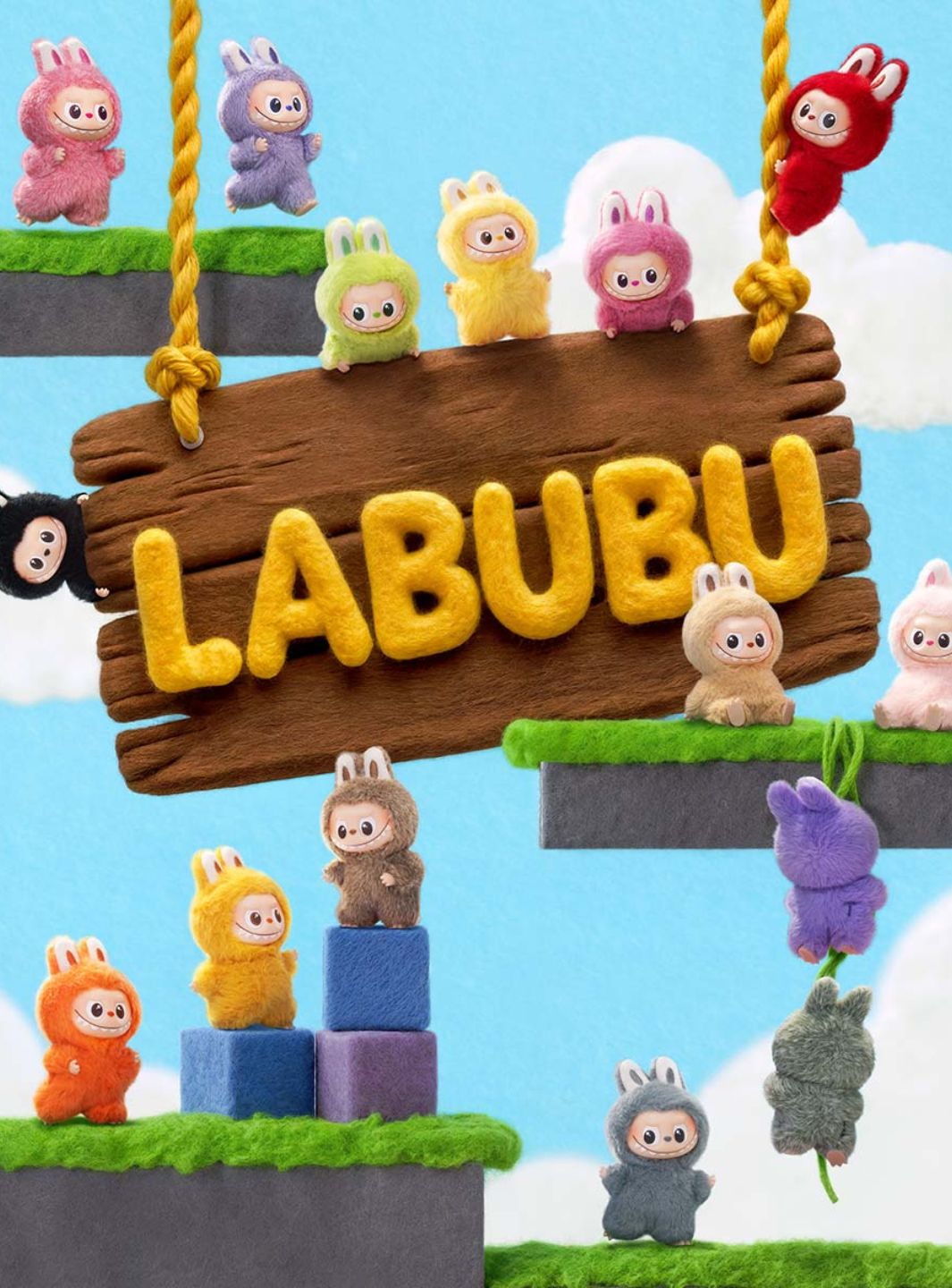 Pop Mart Labubu The Monsters Pin for Love Series Vinyl Plush Pendant (N-Z) (1 Blind Box)