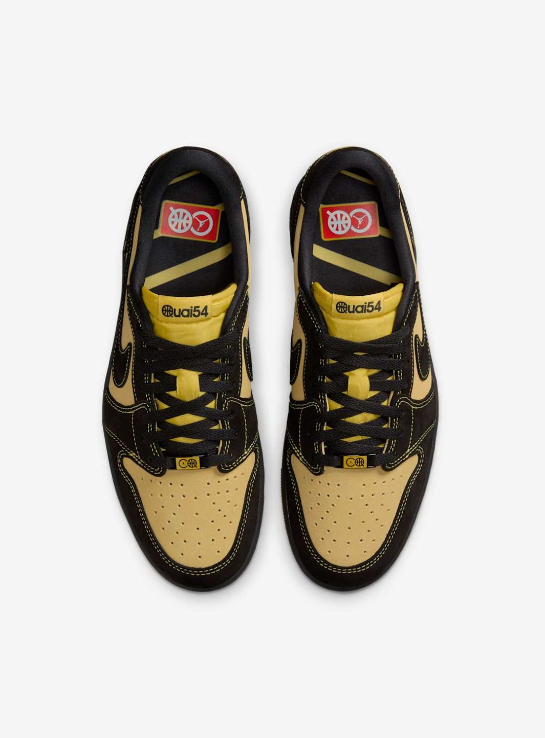 Air Jordan 1 Retro Low OG Quai 54 Black Tour Yellow Red
