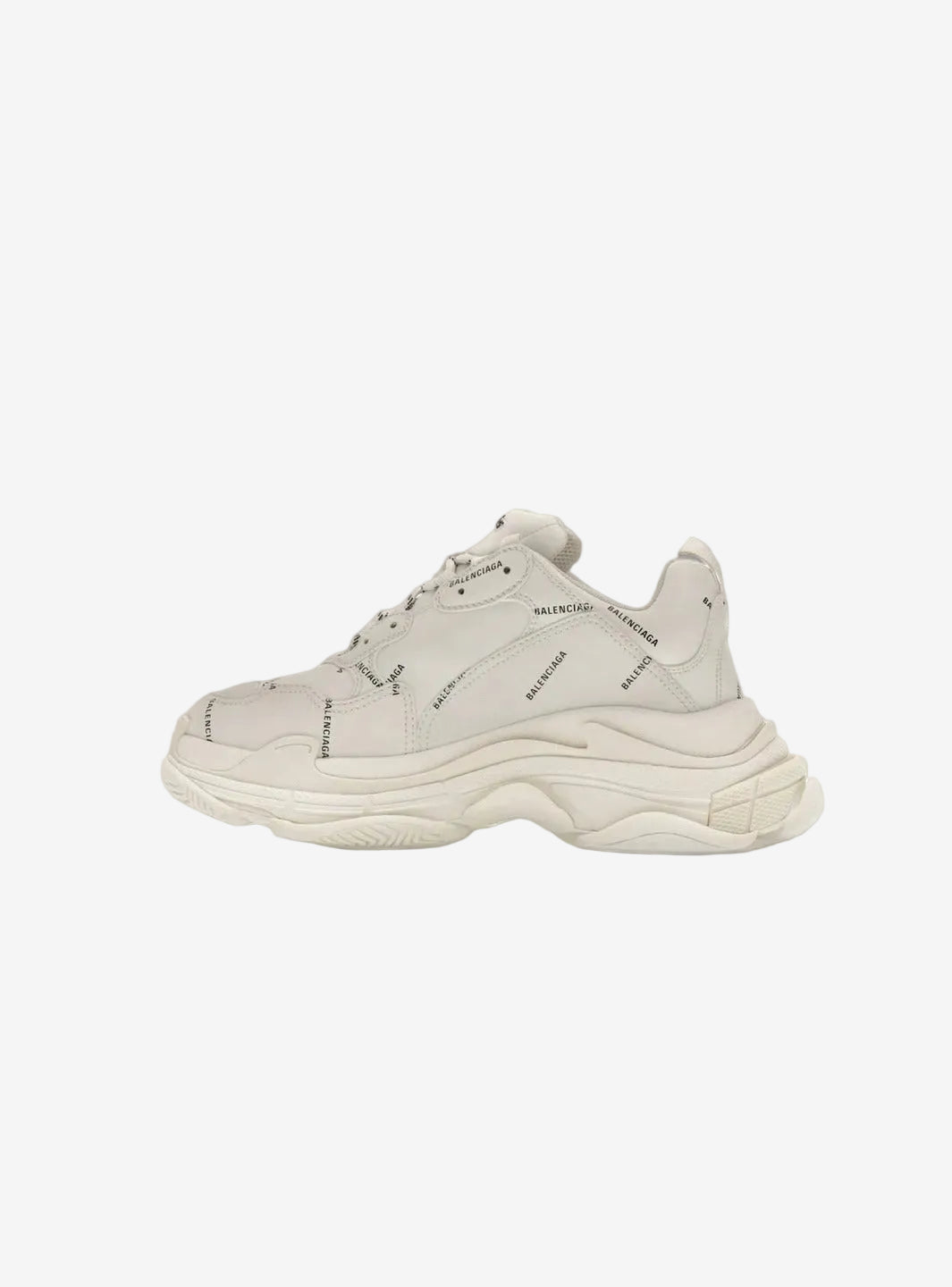 Balenciaga Triple S Allover Logo White