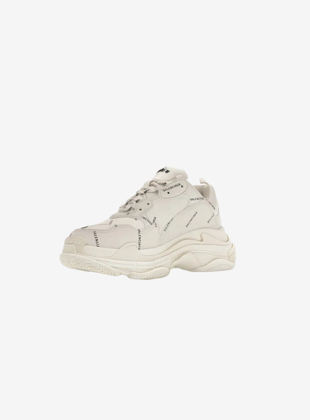 Balenciaga Triple S Allover Logo White