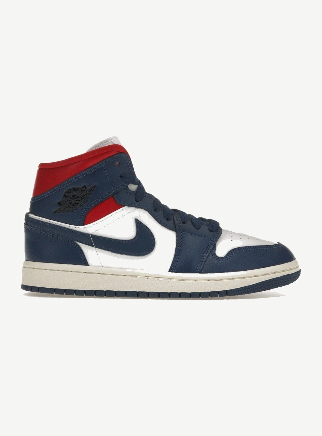 Jordan 1 Mid French Blue Gym Red (Women's)