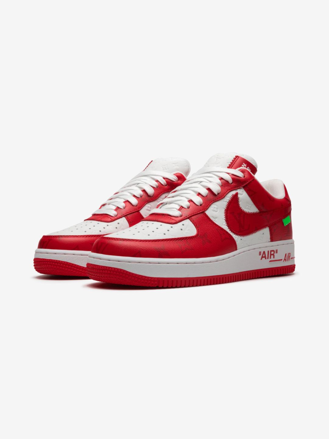 Louis Vuitton Nike Air Force 1 Low By Virgil Abloh White Red