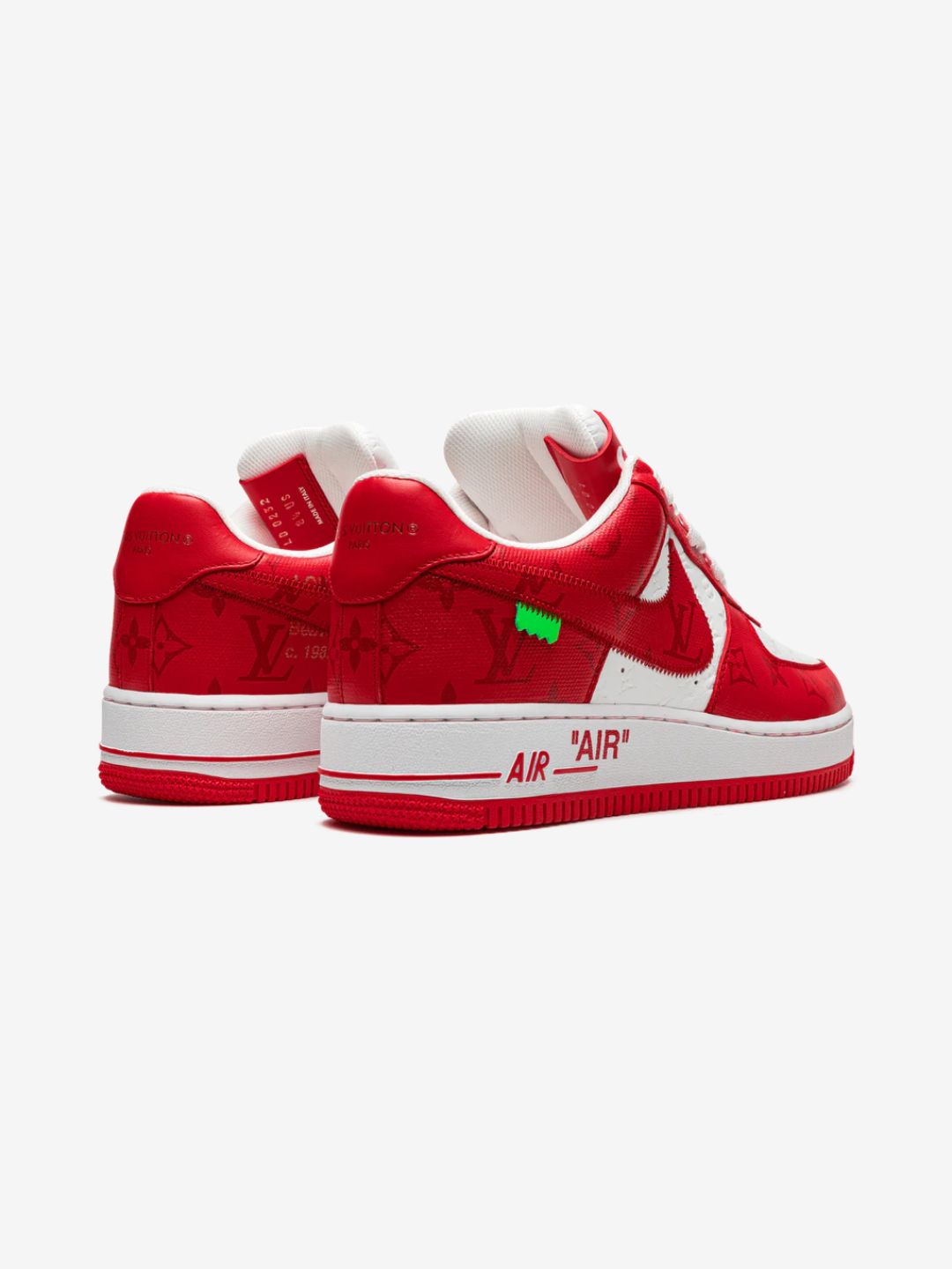 Louis Vuitton Nike Air Force 1 Low By Virgil Abloh White Red