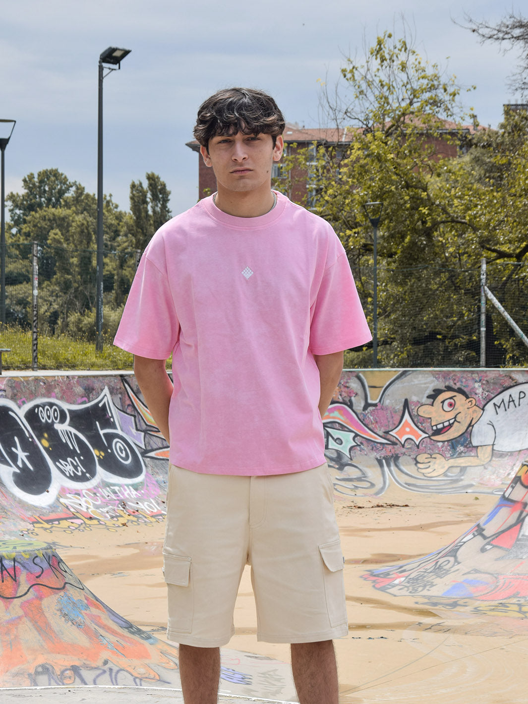 Pantalón Less Perfection More Authencity Stone Washed T-Shirt Pink