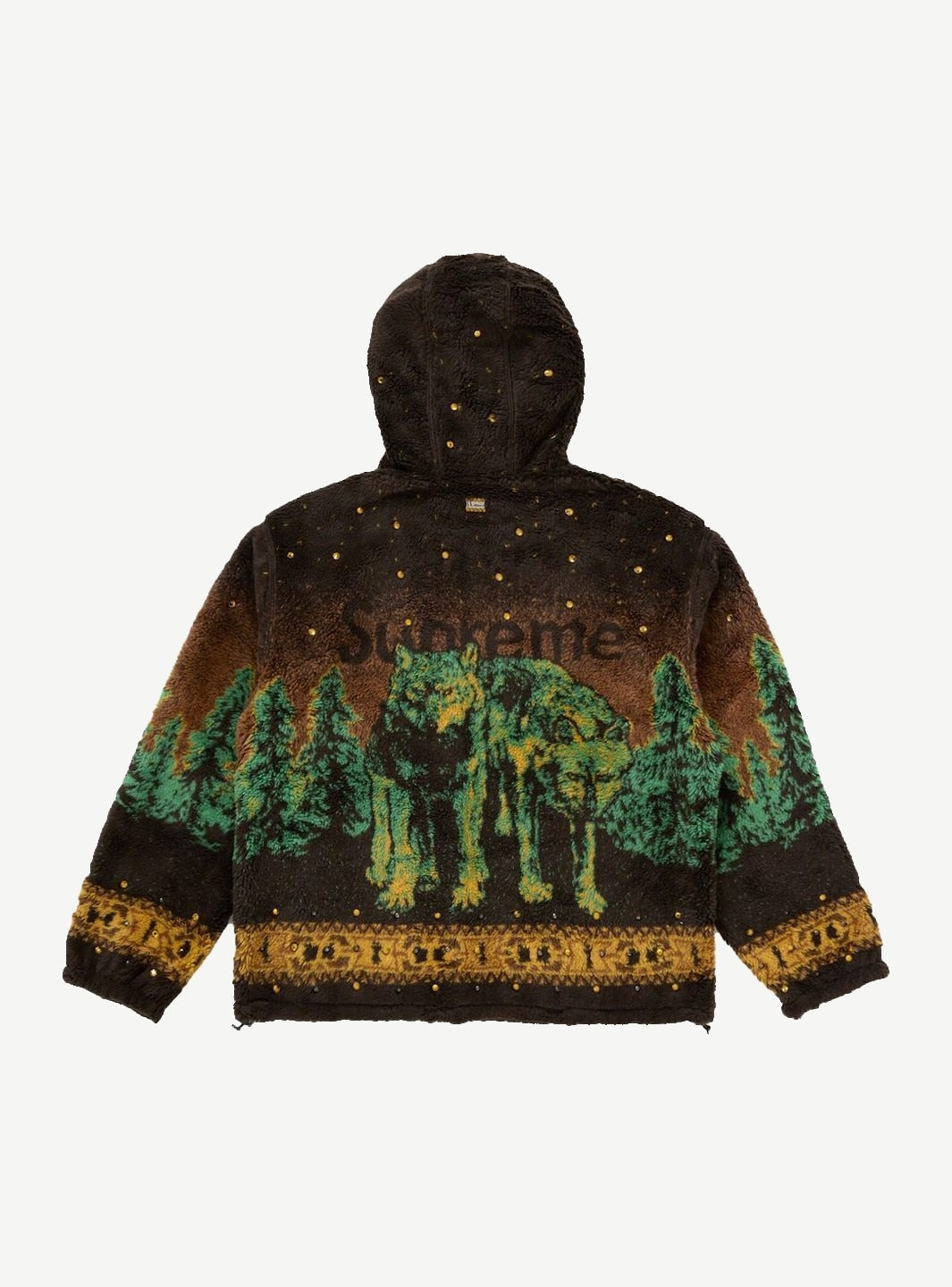 Supreme b.b. Simon Reversible Hooded Fleece Jacket Brown