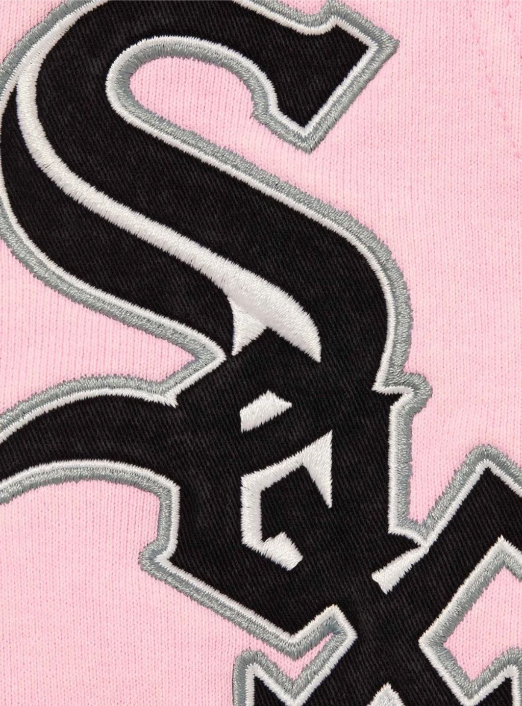 Supreme Chicago White Sox Zip Up Hooded Sweatshirt Light Pink