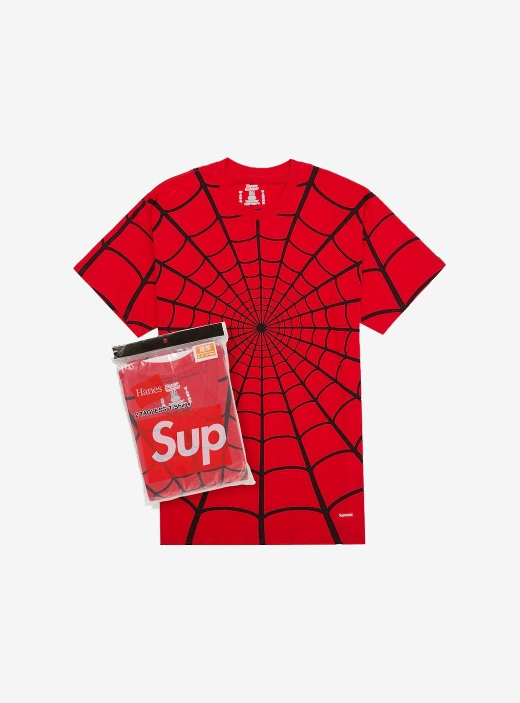 Supreme Hanes Spider-Man Tagless Tees (2 Pack) Red