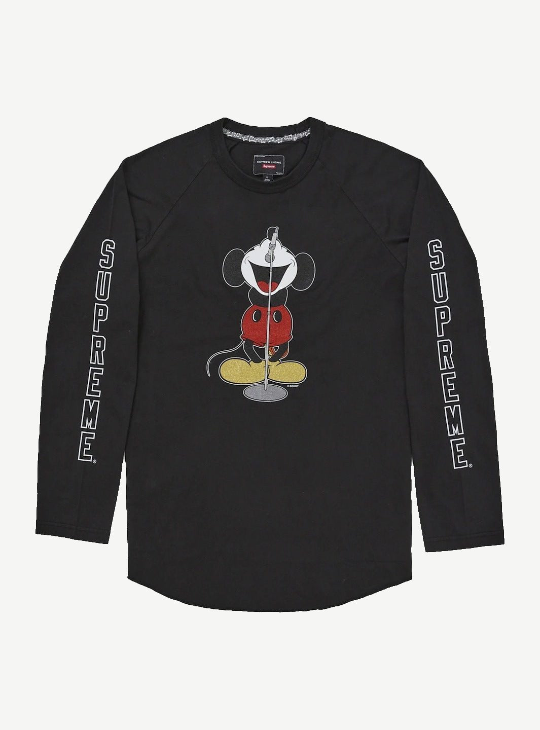 Supreme Number (N)ine Mickey Raglan L/S Top Black