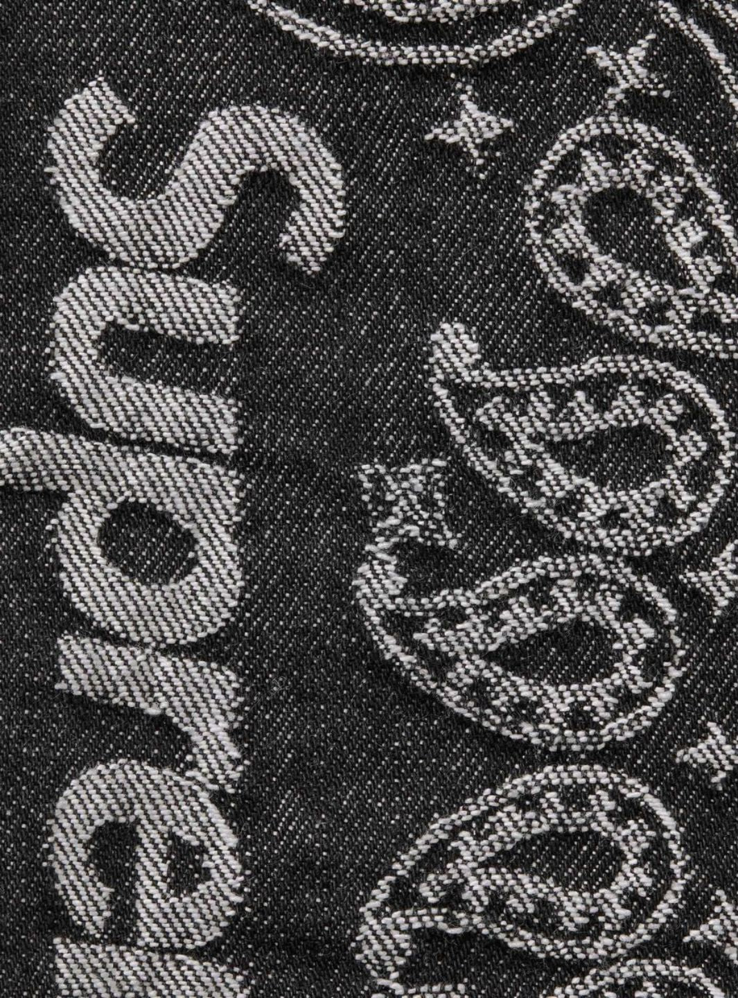 Supreme Bandana Jacquard Baggy Jeans Black
