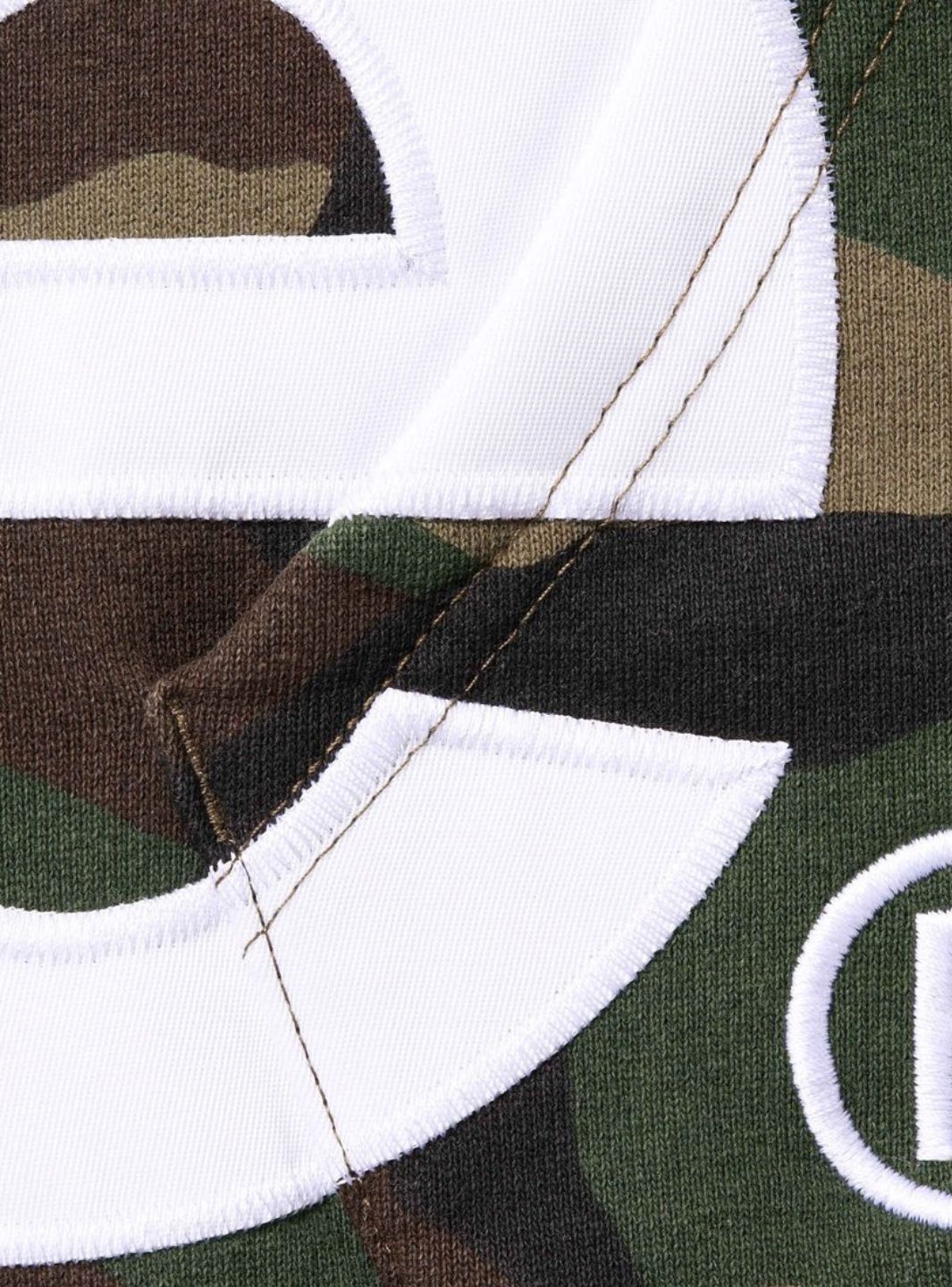 Supreme Big Logo Zip Up Hooded Sweatshirt Woodland Camo