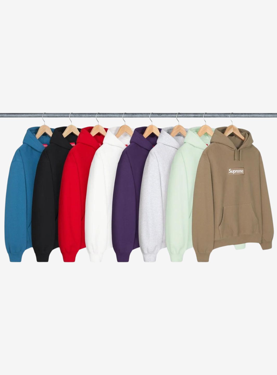Supreme Box Logo Hooded Sweatshirt Dark Sand (FW23)