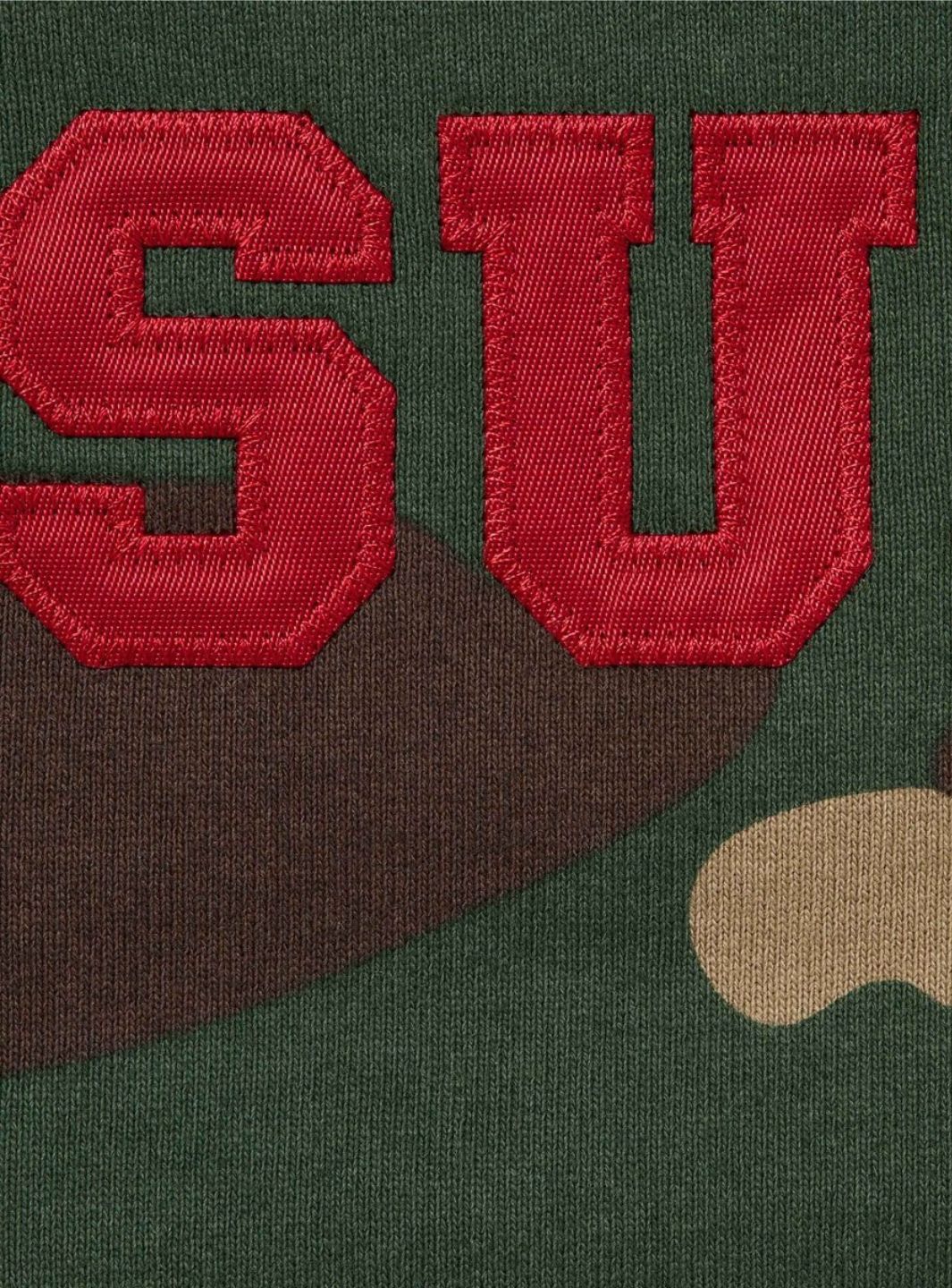 Supreme Collegiate Appliqué Zip Up Hooded Sweatshirt Woodland Camo