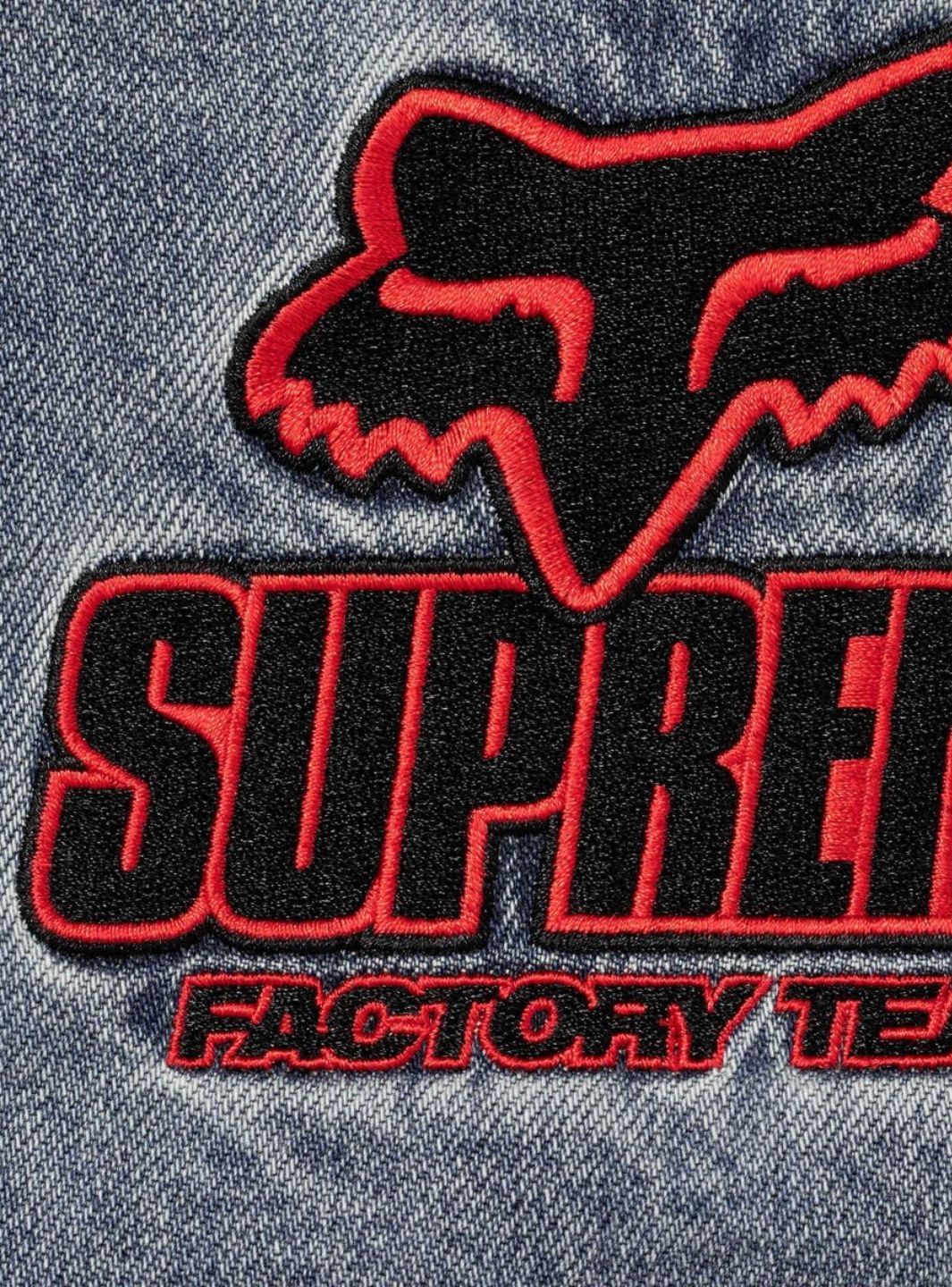 Supreme Fox Racing Hooded Work Jacket Denim