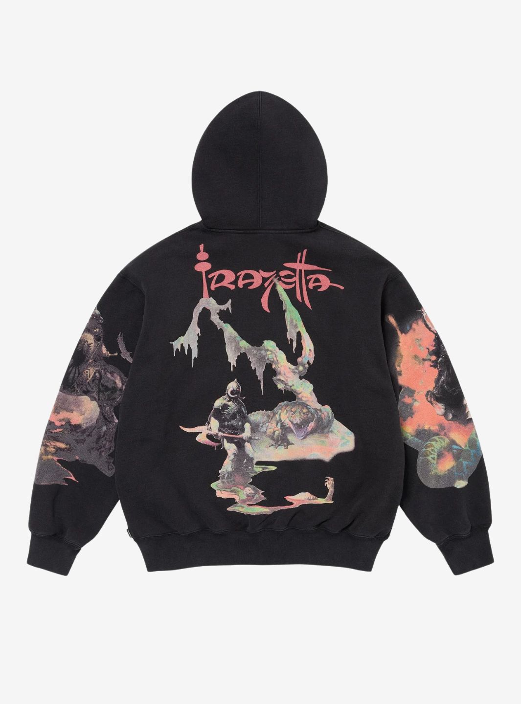 Supreme Frazetta Zip Up Hooded Sweatshirt Black