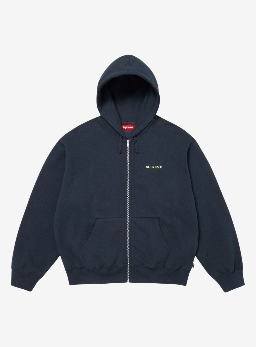 Supreme IDGAF Zip Up Hooded Sweatshirt Navy | ResellZone