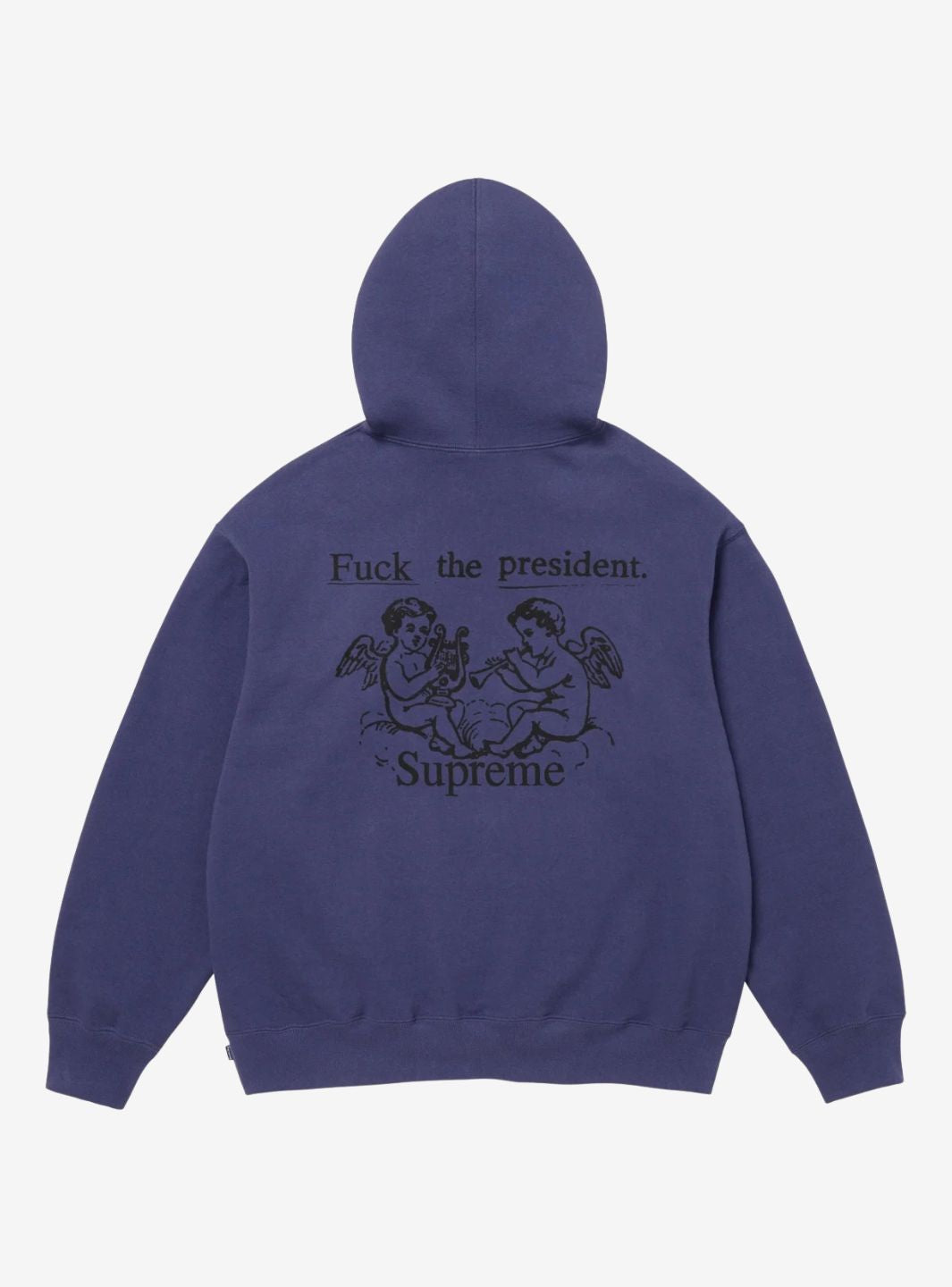 Supreme President Hooded Sweatshirt Washed Navy
