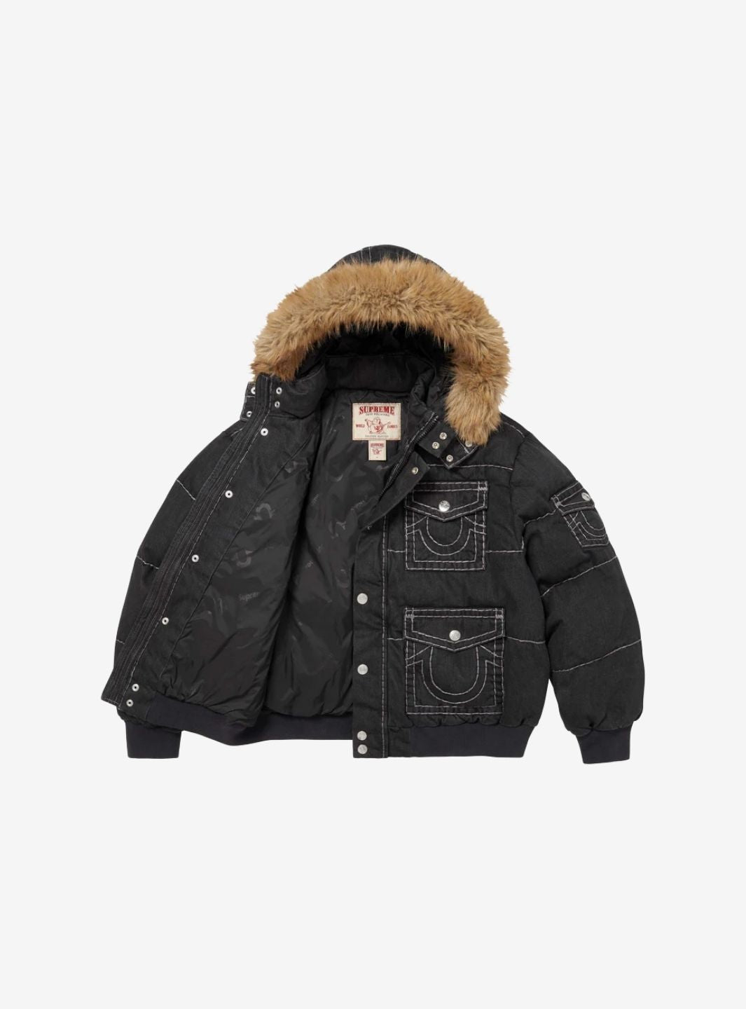 Supreme True Religion Puffer Jacket Black