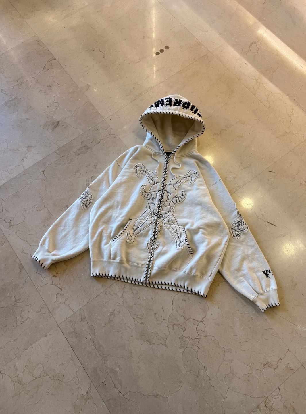 Supreme Y's by Yohji Yamamoto Zip Up Hooded Sweatshirt Natural