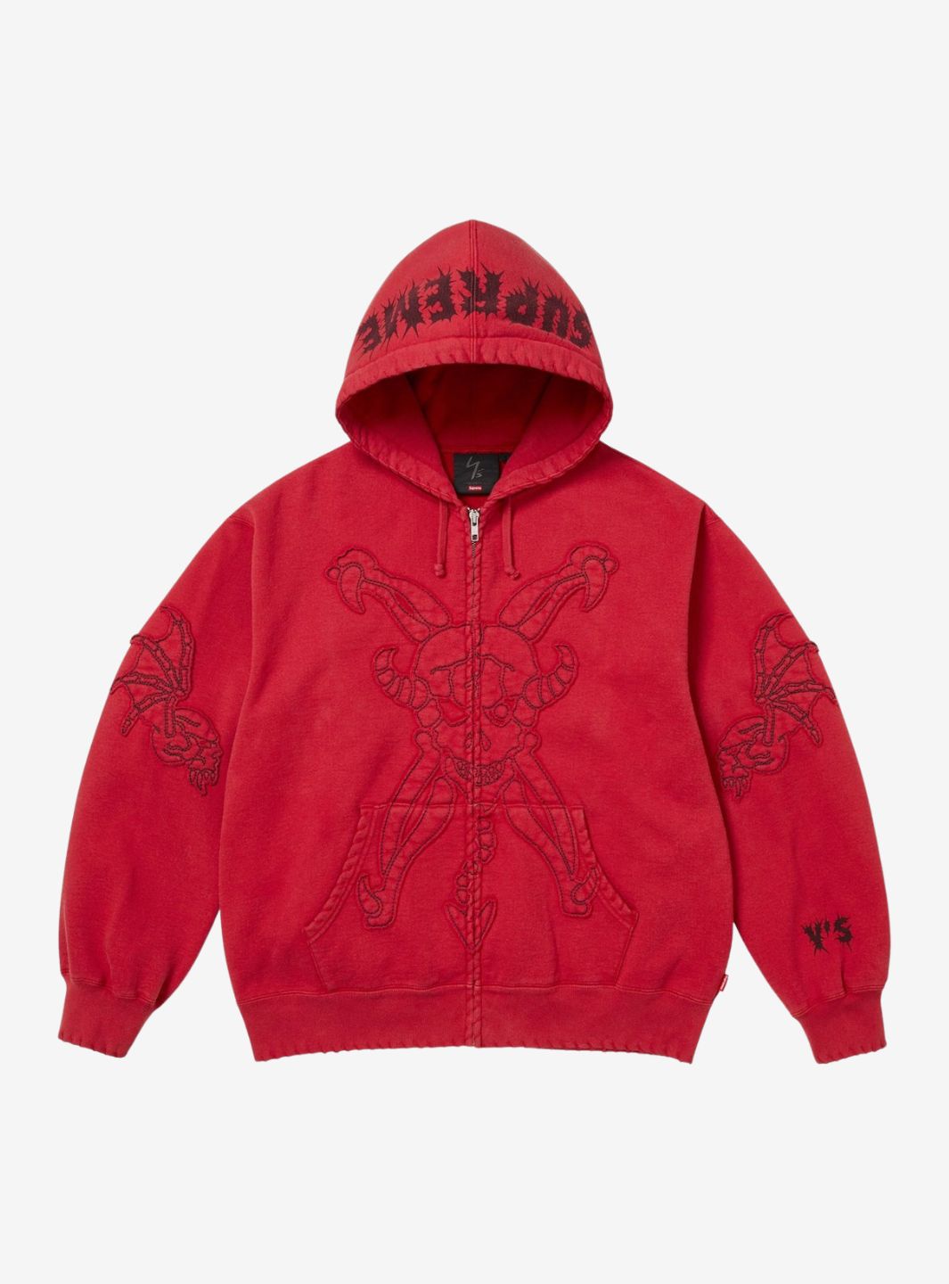 Supreme Y's by Yohji Yamamoto Zip Up Hooded Sweatshirt Red