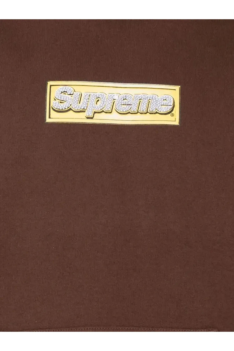supreme bling box logo hooded sweatshirts brown