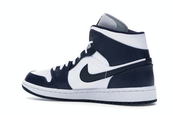 Jordan 1 Mid White Metallic Gold Obsidian
