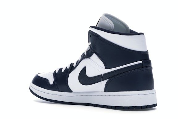 Jordan 1 Mid White Metallic Gold Obsidian