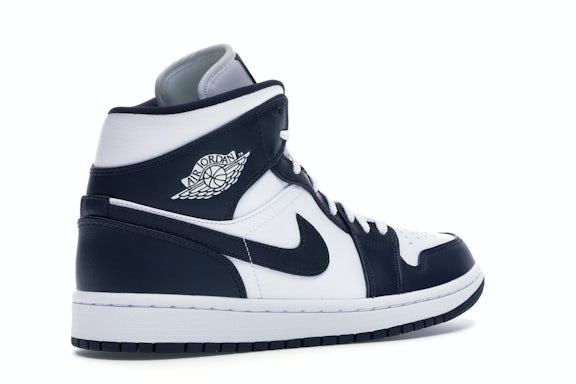 Jordan 1 Mid White Metallic Gold Obsidian