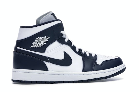 Jordan 1 Mid White Metallic Gold Obsidian