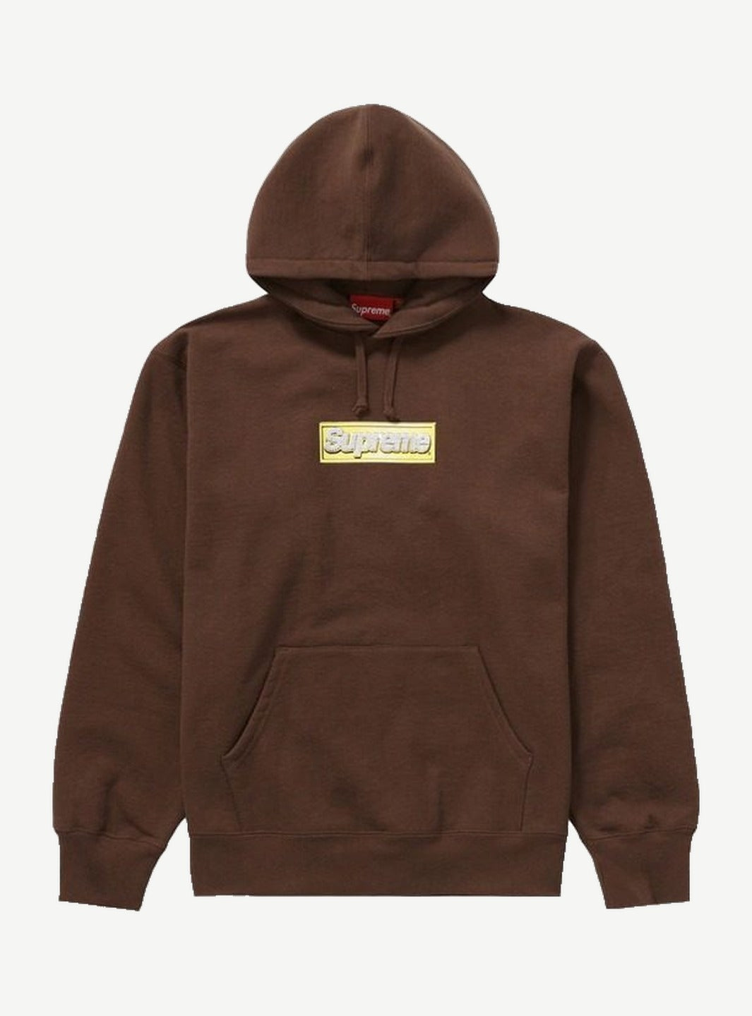 Supreme Bling Box Logo Hooded Sweatshirt Dark Brown