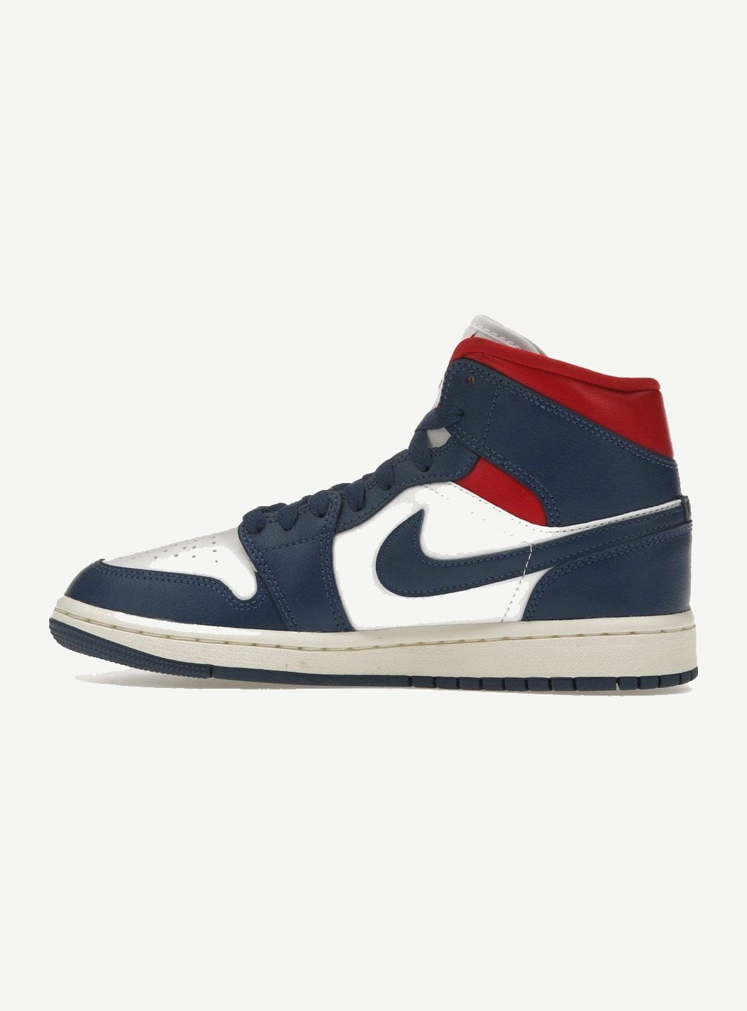 Jordan 1 Mid French Blue Gym Red (Women's)
