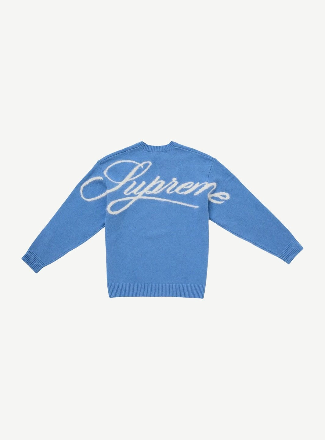 Supreme Angora Script Sweater Light Blue