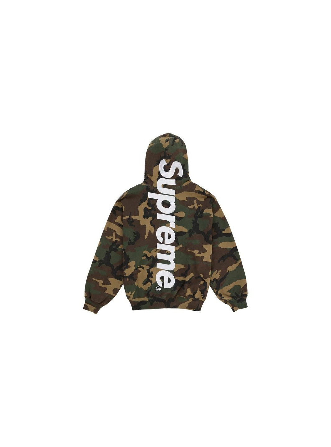 Supreme Satin Applique Hooded Sweatshirt (SS26) Woodland Camo