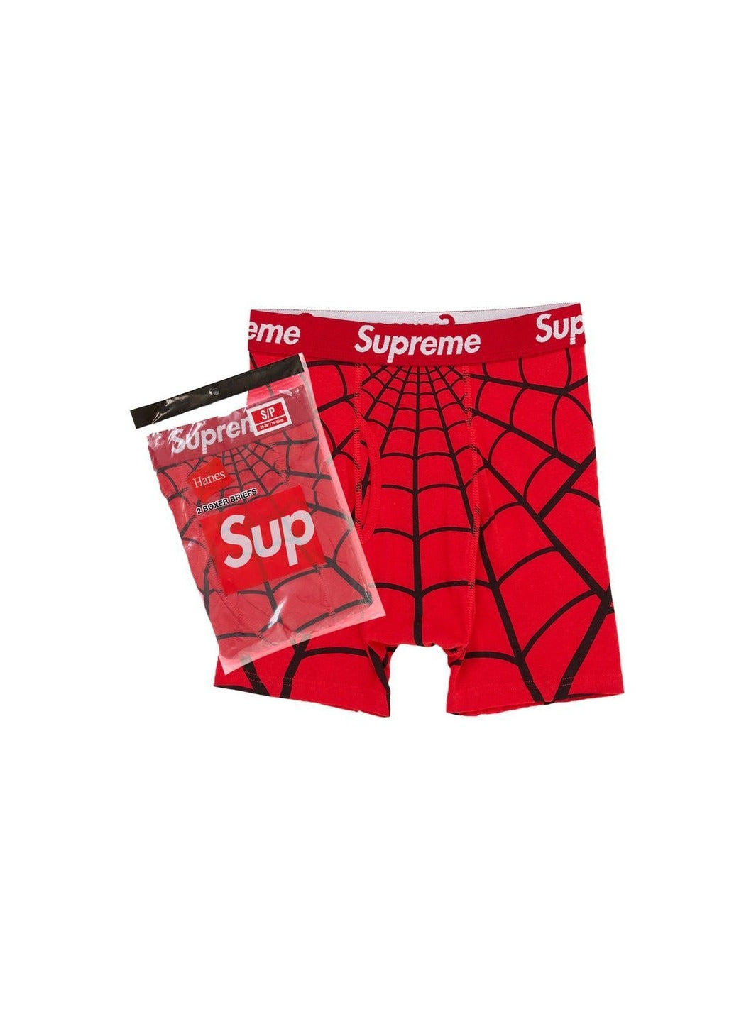 Supreme Hanes Spider-Man Boxer Briefs (2 Pack) Red