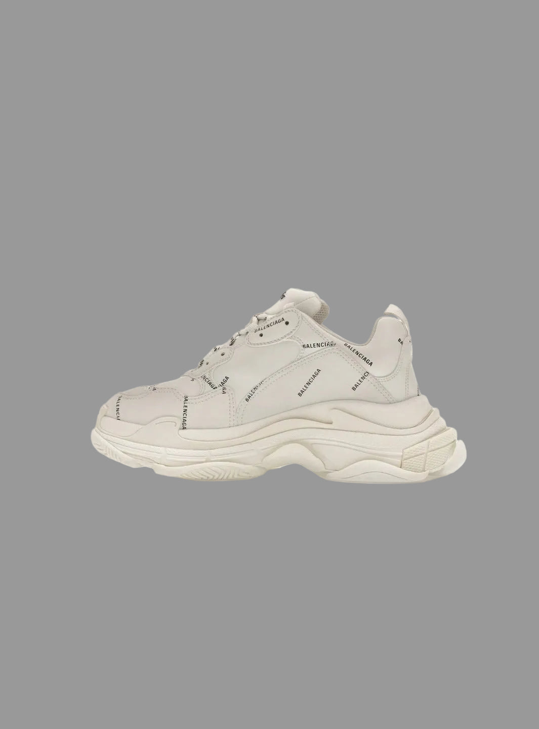Balenciaga Triple S Allover Logo White
