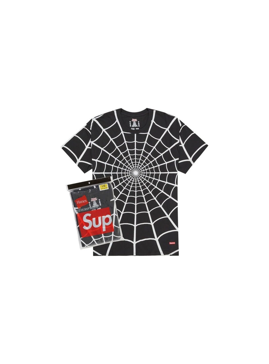 Supreme Hanes Spider-Man Tagless Tees (2 Pack) Black