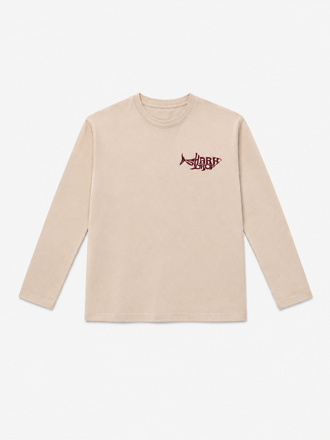 SharkDrop Longsleeve beige red/brown